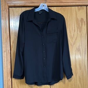 Black Button-Up Blouse
